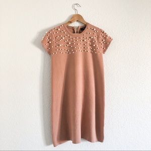 ZARA Pearls!! Knit Dress - Blush Pinkโฃ๏ธ